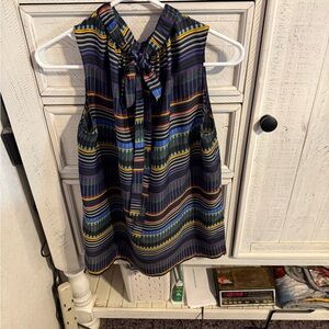 LOFT Multicolor Striped Blouse